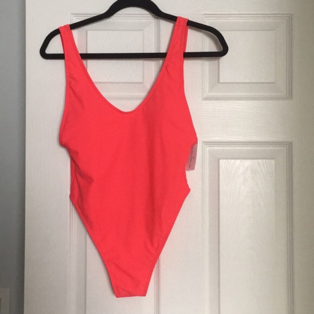 Windsor coral high cut, one piece swimsuit